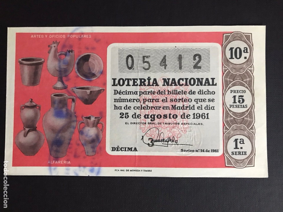 Nationale spanische Lotterie: Loteria A&ntilde;o 1961 sorteo 24