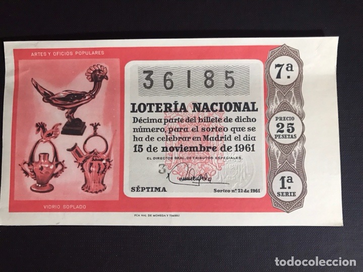 Loterie Nationale: Loteria A&ntilde;o 1961 sorteo 32