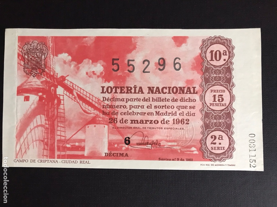Loterie Nationale: Loteria A&ntilde;o 1962 sorteo 9