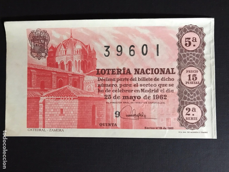 Loterie Nationale: Loteria A&ntilde;o 1962 sorteo 15