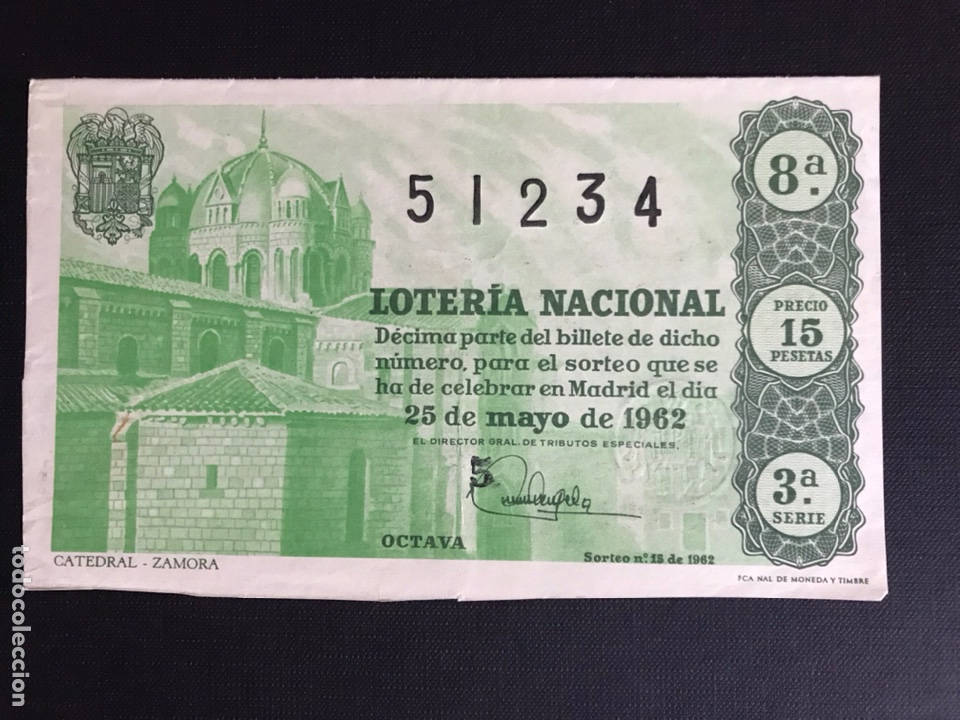Loterie Nationale: Loteria A&ntilde;o 1962 sorteo 15