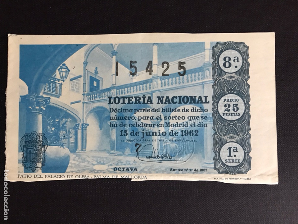 Loterie Nationale: Loteria A&ntilde;o 1962 sorteo 17