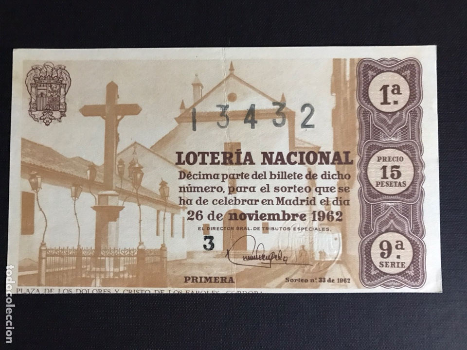 Loterie Nationale: Loteria A&ntilde;o 1962 sorteo 33