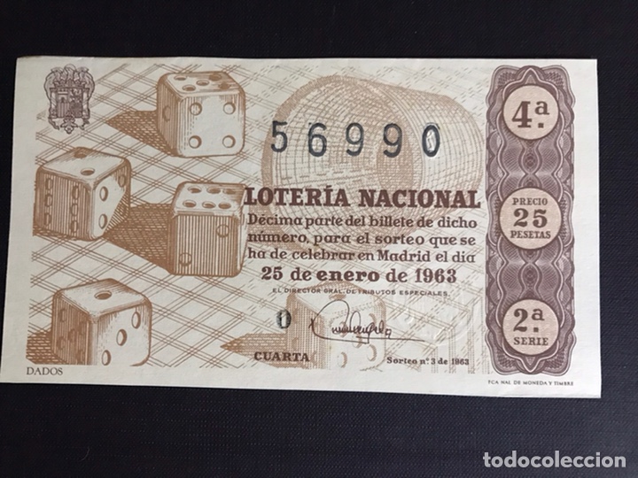 Loterie Nationale: Loteria A&ntilde;o 1963 sorteo 3