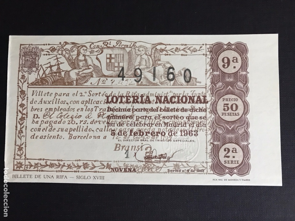 Loterie Nationale: Loteria A&ntilde;o 1963 sorteo 4