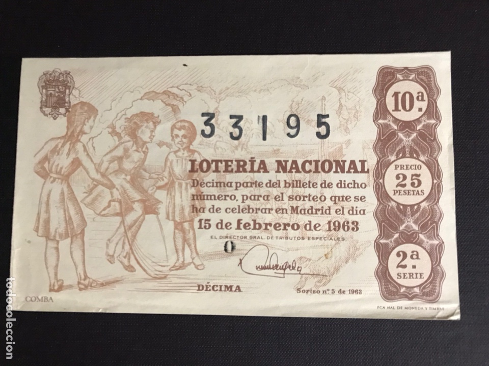 Lotaria Nacional: Loteria A&ntilde;o 1963 sorteo 5