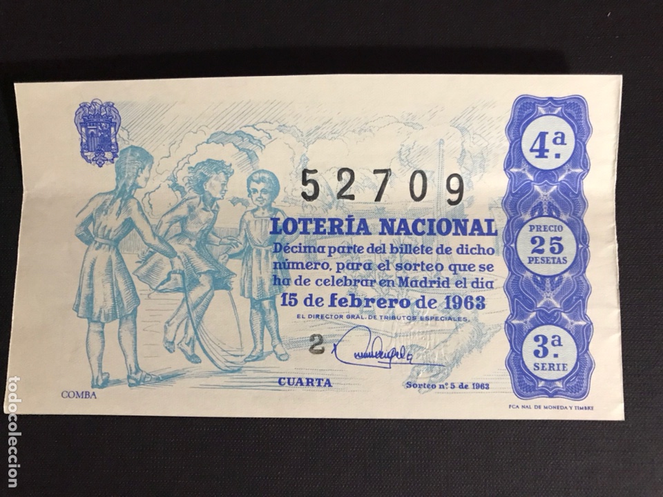 Nationale spanische Lotterie: Loteria A&ntilde;o 1963 sorteo 5