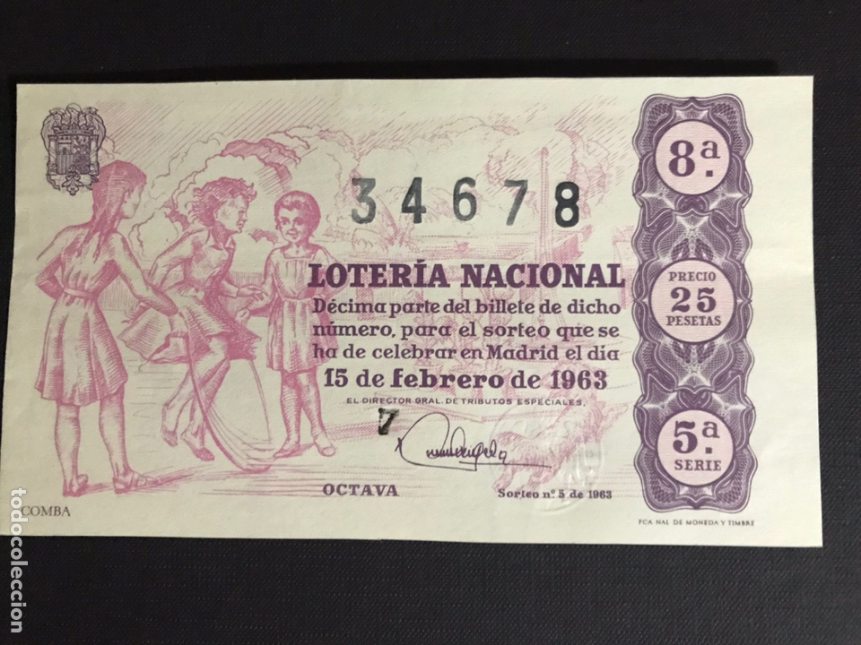Nationale spanische Lotterie: Loteria A&ntilde;o 1963 sorteo 5