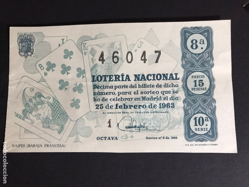 National Spanish Lottery: Loteria A&ntilde;o 1963 sorteo 6