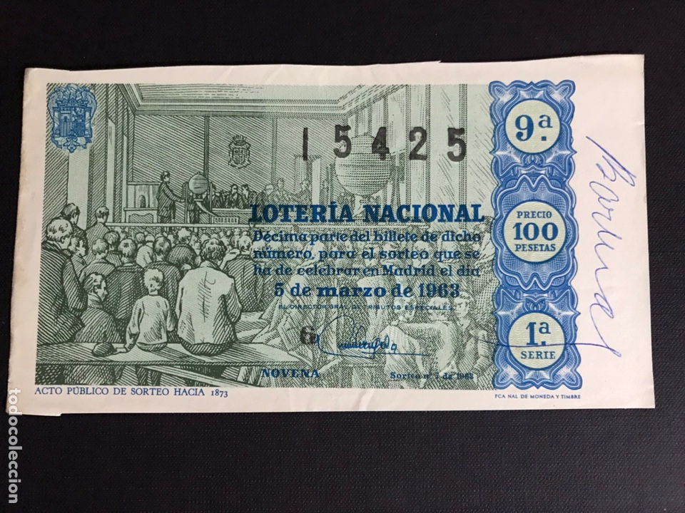 Nationale spanische Lotterie: Loteria A&ntilde;o 1963 sorteo 7