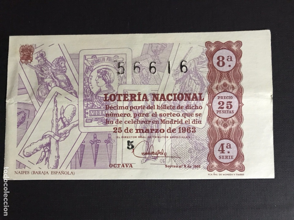 Nationale spanische Lotterie: Loteria A&ntilde;o 1963 sorteo 9