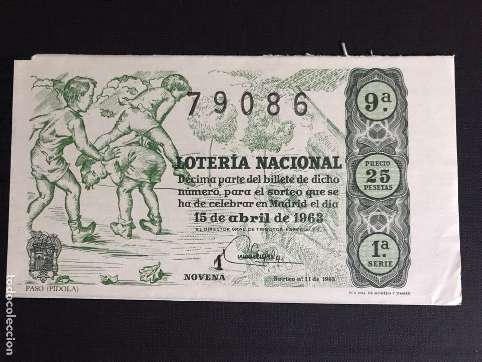 National Spanish Lottery: Loteria A&ntilde;o 1963 sorteo 11