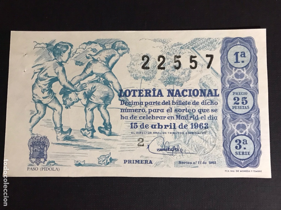 Nationale spanische Lotterie: Loteria A&ntilde;o 1963 sorteo 11