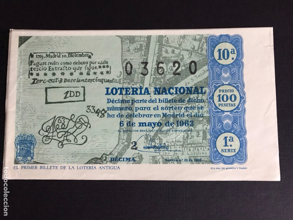 Nationale spanische Lotterie: Loteria A&ntilde;o 1963 sorteo 13