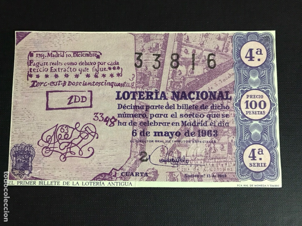 Nationale spanische Lotterie: Loteria A&ntilde;o 1963 sorteo 13