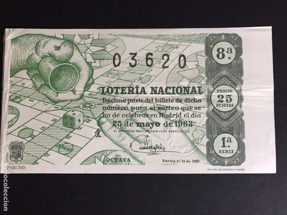 Nationale spanische Lotterie: Loteria A&ntilde;o 1963 sorteo 15