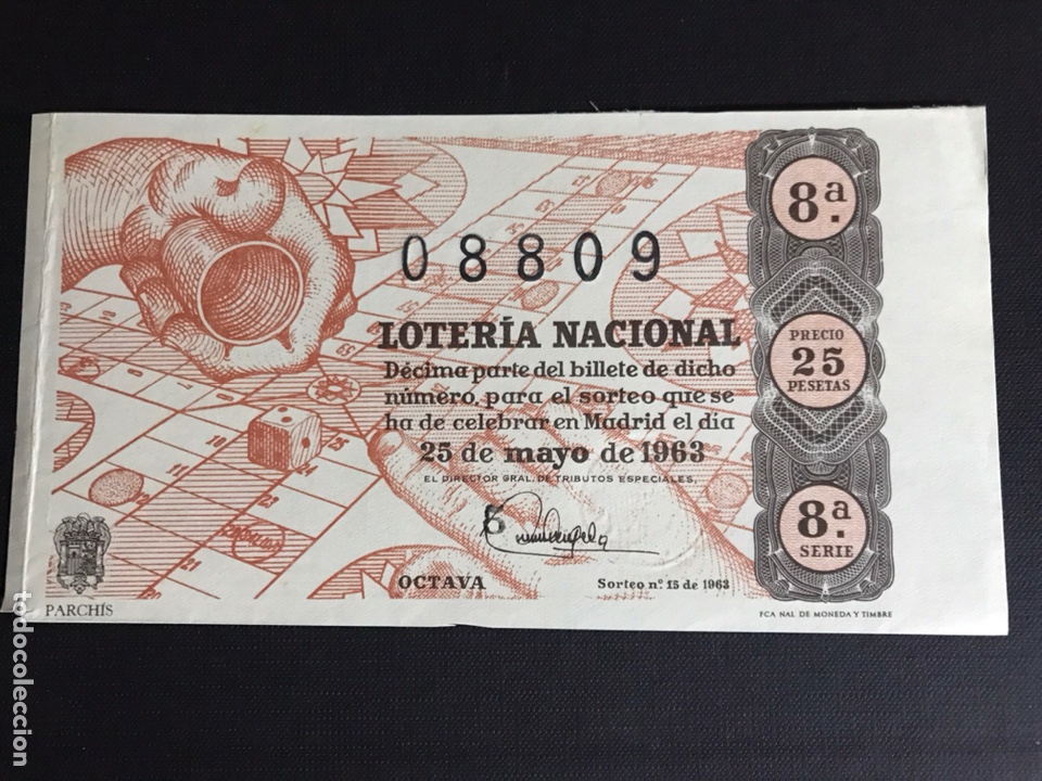 Nationale spanische Lotterie: Loteria A&ntilde;o 1963 sorteo 15