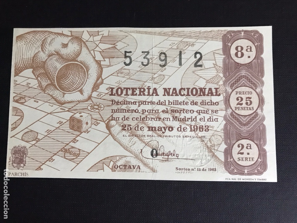 Nationale spanische Lotterie: Loteria A&ntilde;o 1963 sorteo 15