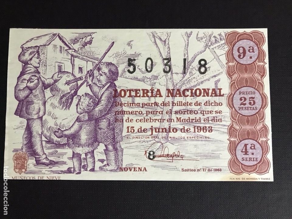 National Spanish Lottery: Loteria A&ntilde;o 1963 sorteo 17