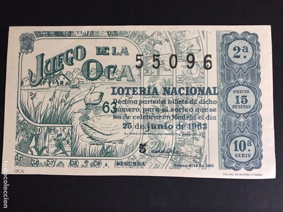 National Spanish Lottery: Loteria A&ntilde;o 1963 sorteo 18