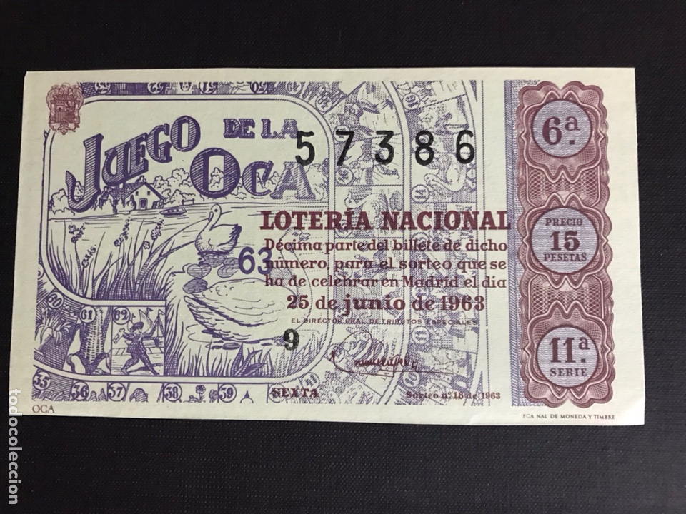 Nationale spanische Lotterie: Loteria A&ntilde;o 1963 sorteo 18