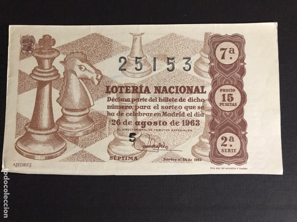 National Spanish Lottery: Loteria A&ntilde;o 1963 sorteo 24