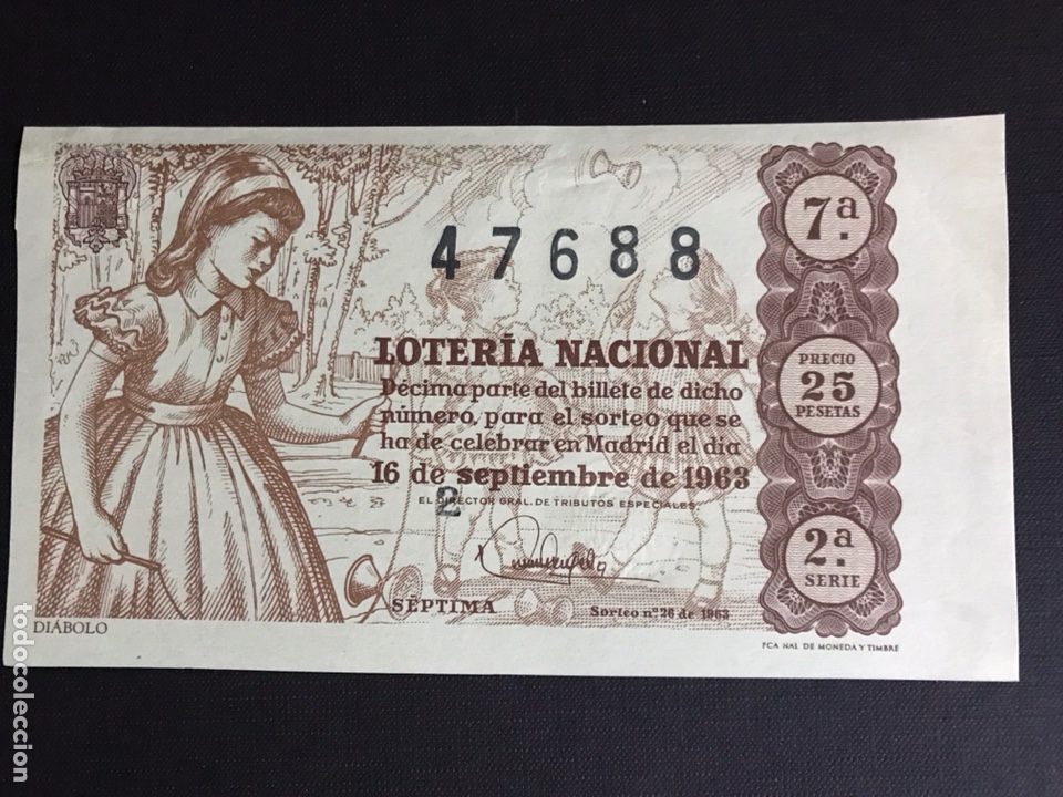 Nationale spanische Lotterie: Loteria A&ntilde;o 1963 sorteo 26