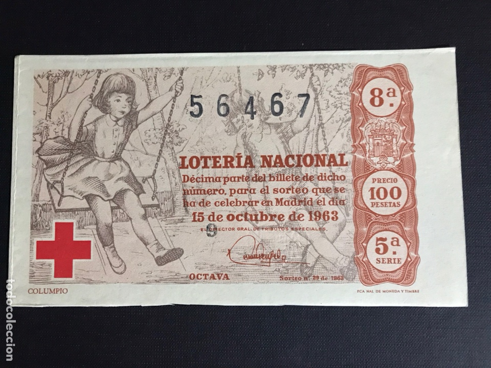 Nationale spanische Lotterie: Loteria A&ntilde;o 1963 sorteo 29