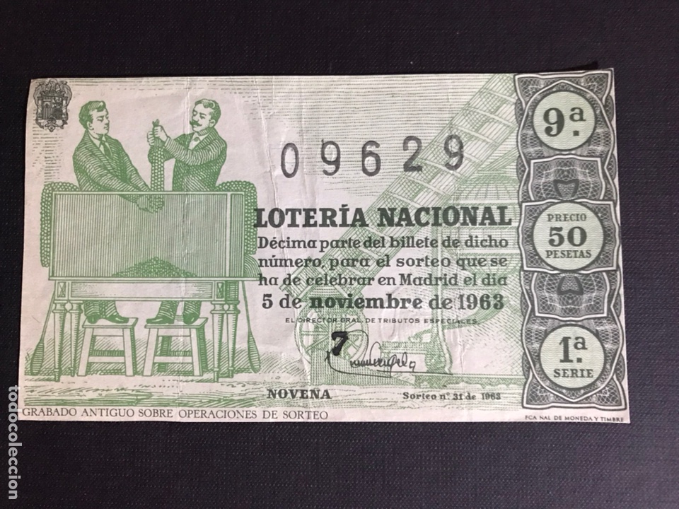 Nationale spanische Lotterie: Loteria A&ntilde;o 1963 sorteo 31