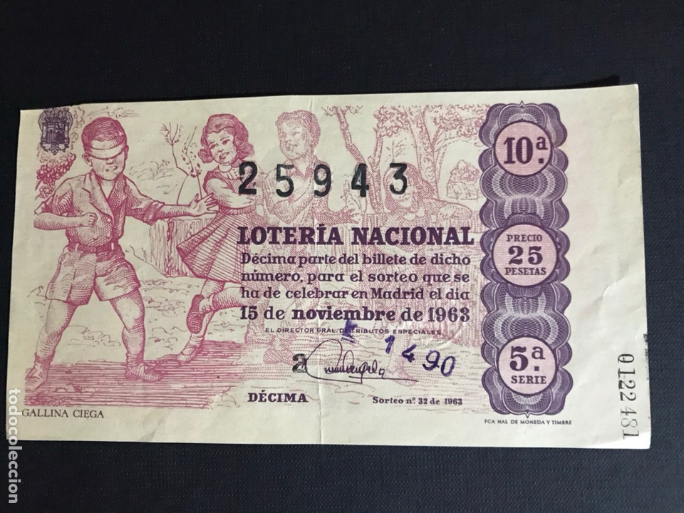 Nationale spanische Lotterie: Loteria A&ntilde;o 1963 sorteo 32