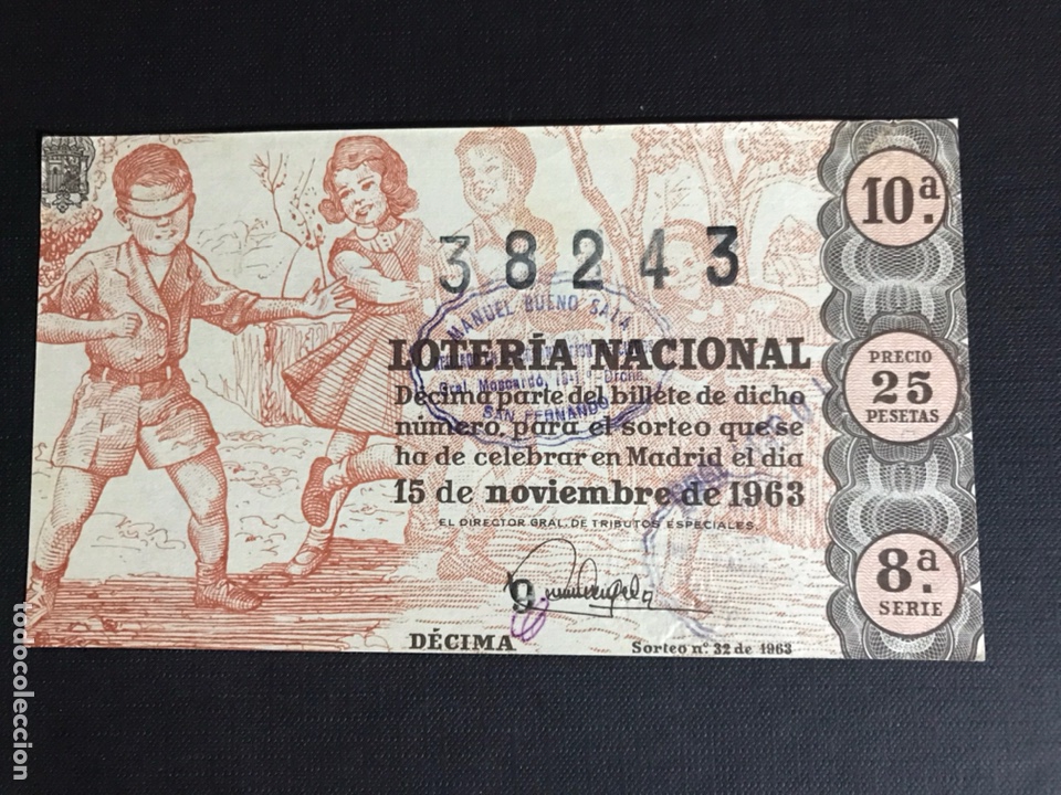 Nationale spanische Lotterie: Loteria A&ntilde;o 1963 sorteo 32