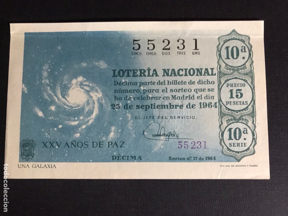 National Spanish Lottery: Loteria A&ntilde;o 1964 sorteo 27