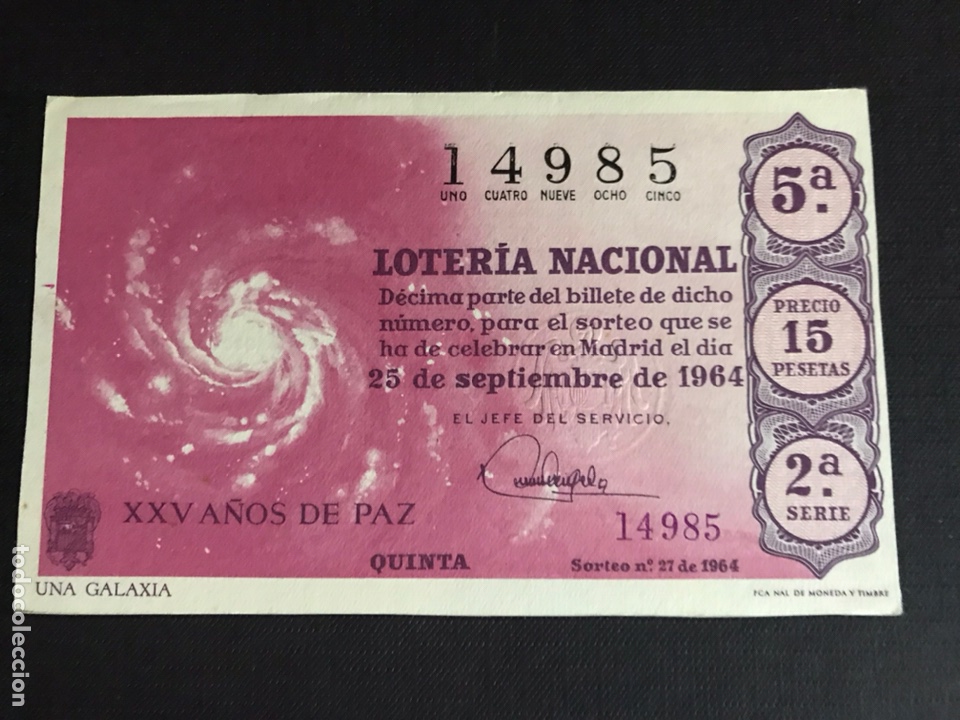 National Spanish Lottery: Loteria A&ntilde;o 1964 sorteo 27