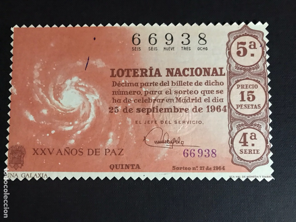 National Spanish Lottery: Loteria A&ntilde;o 1964 sorteo 27