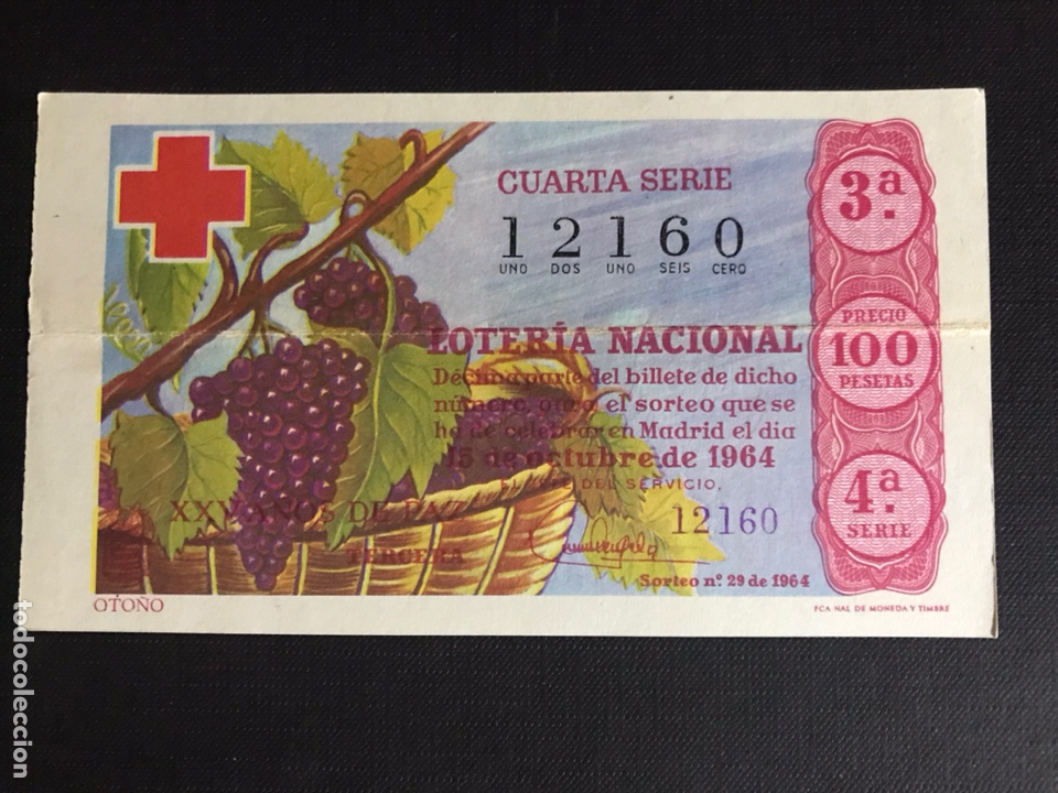 National Spanish Lottery: Loteria A&ntilde;o 1964 sorteo 29
