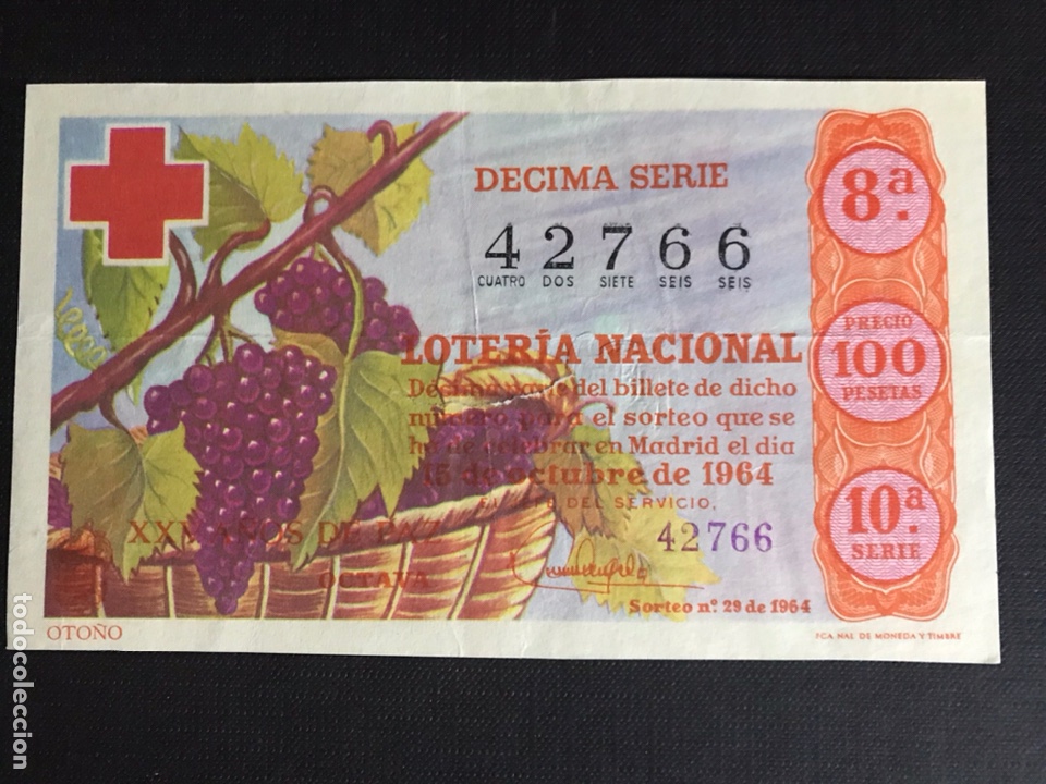 National Spanish Lottery: Loteria A&ntilde;o 1964 sorteo 29