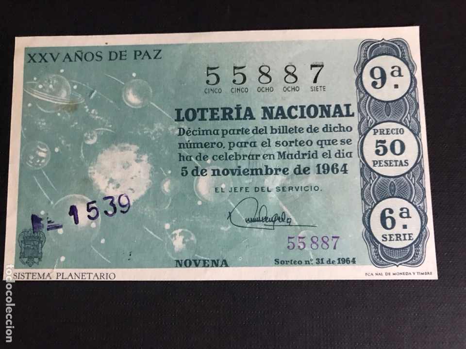 National Spanish Lottery: Loteria A&ntilde;o 1964 sorteo 31