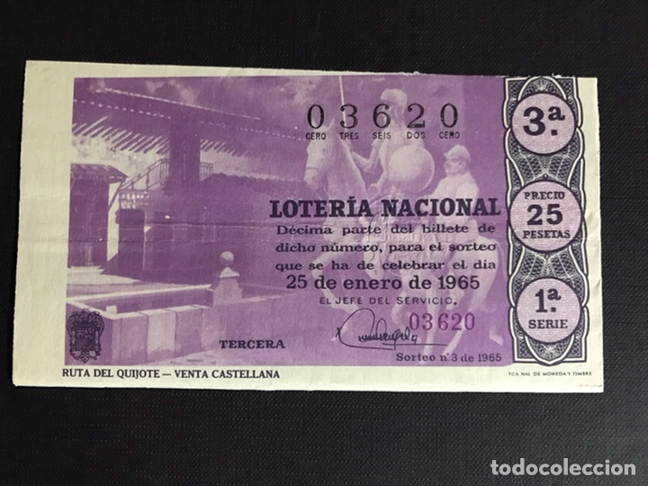 Nationale spanische Lotterie: Loteria A&ntilde;o 1965 sorteo 3