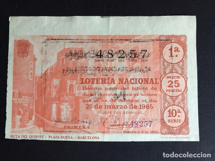 National Spanish Lottery: Loteria A&ntilde;o 1965 sorteo 9