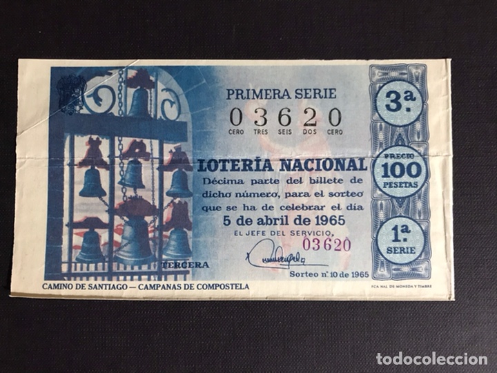 National Spanish Lottery: Loteria A&ntilde;o 1965 sorteo 10