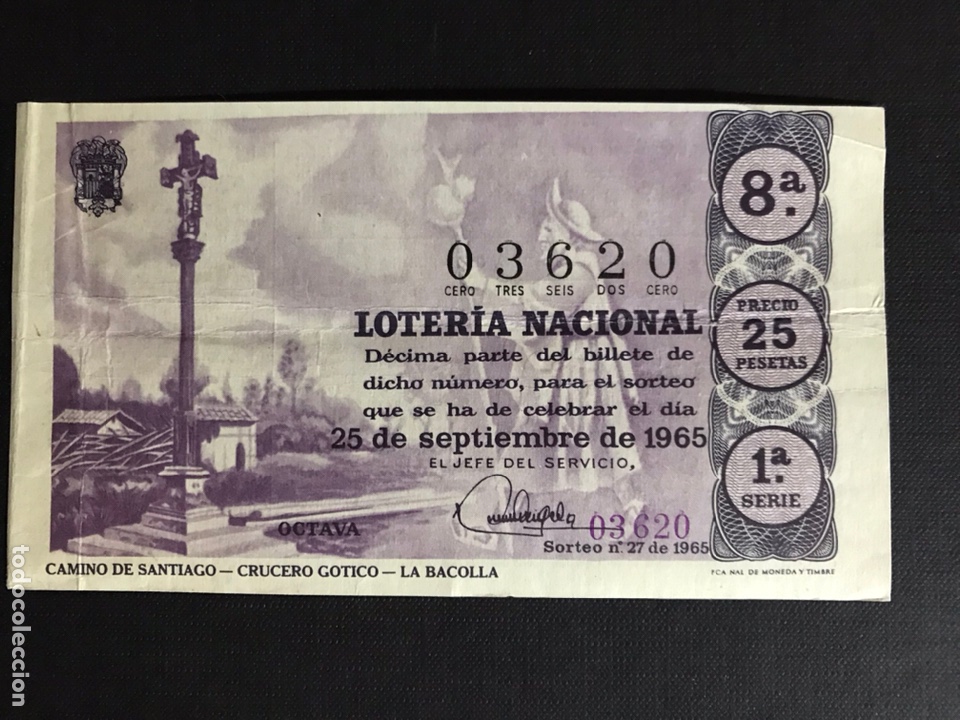 National Spanish Lottery: Loteria A&ntilde;o 1965 sorteo 27