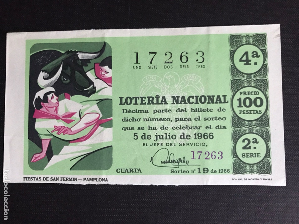 National Spanish Lottery: Loteria A&ntilde;o 1966 sorteo 19