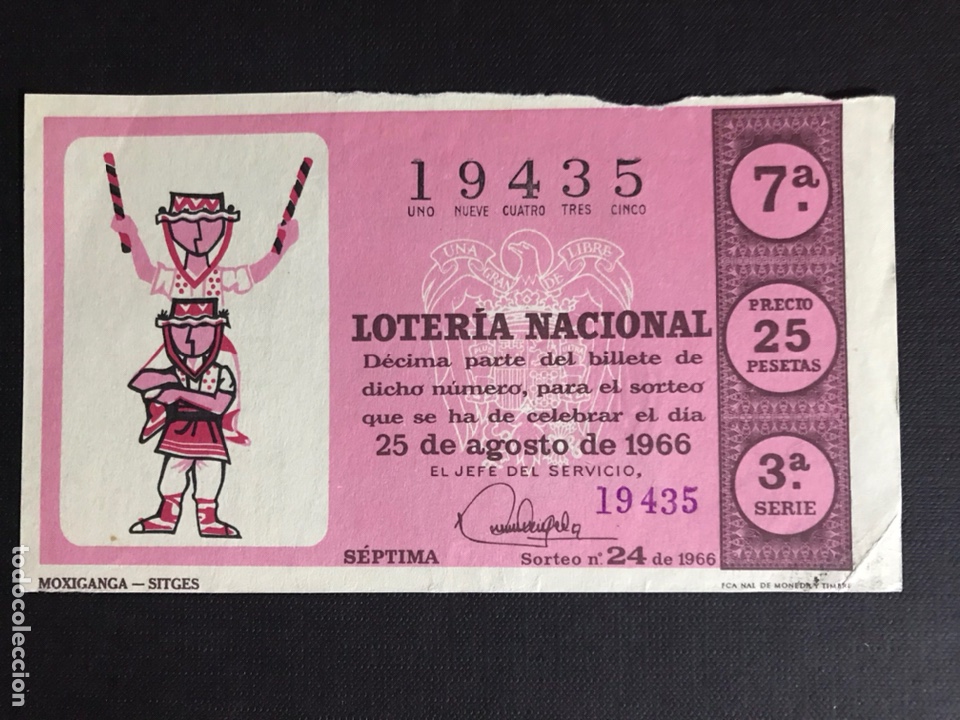 National Spanish Lottery: Loteria A&ntilde;o 1966 sorteo 24