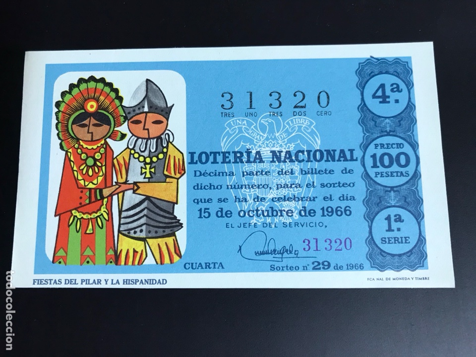 Nationale spanische Lotterie: Loteria A&ntilde;o 1966 sorteo 29