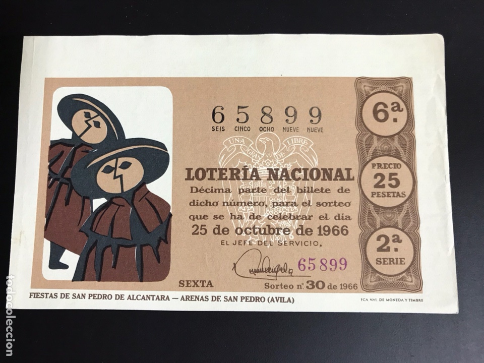National Spanish Lottery: Loteria A&ntilde;o 1966 sorteo 30
