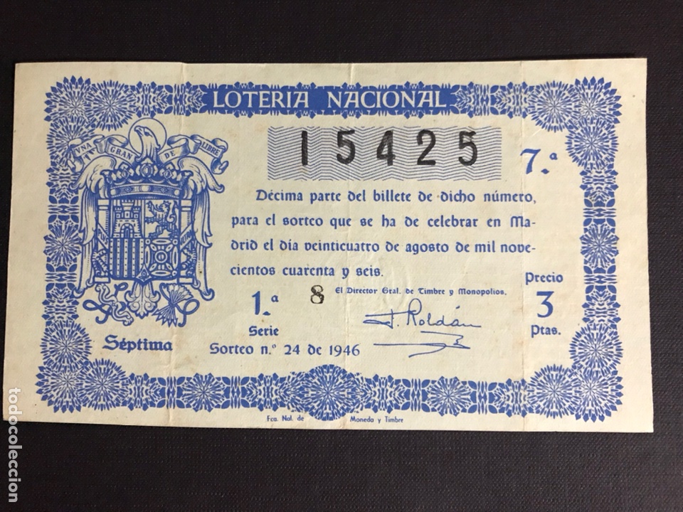 National Spanish Lottery: Loteria A&ntilde;o 1946 sorteo 24