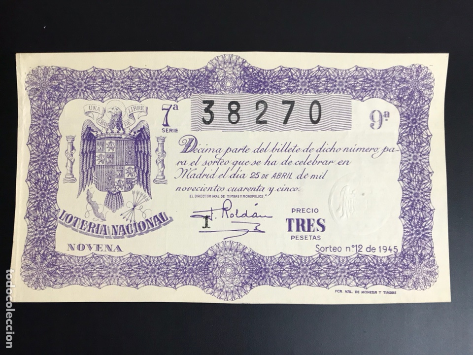 Loterie Nationale: Loteria A&ntilde;o 1945 sorteo 12