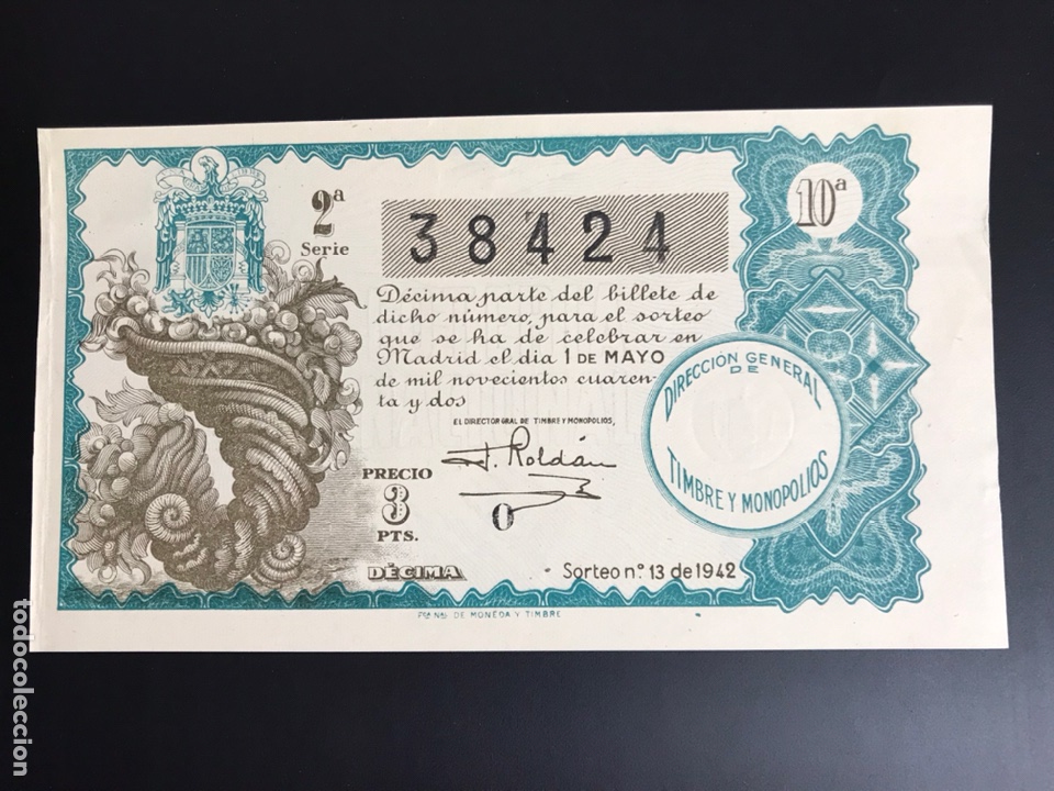 Nationale spanische Lotterie: Loteria A&ntilde;o 1942 sorteo 13