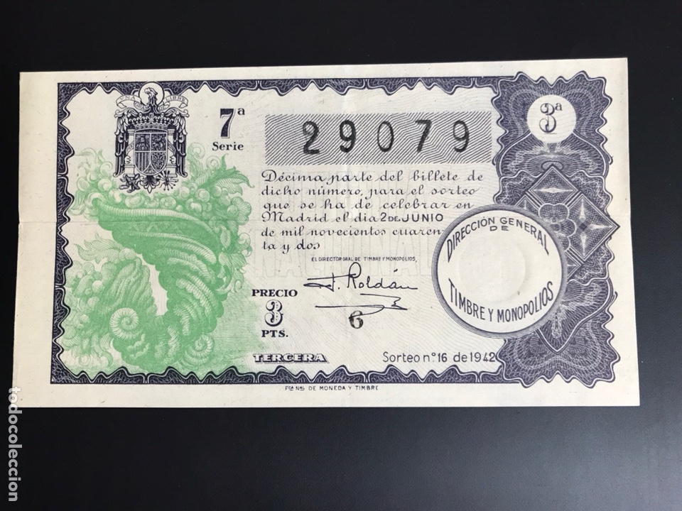 National Spanish Lottery: Loteria A&ntilde;o 1942 sorteo 16