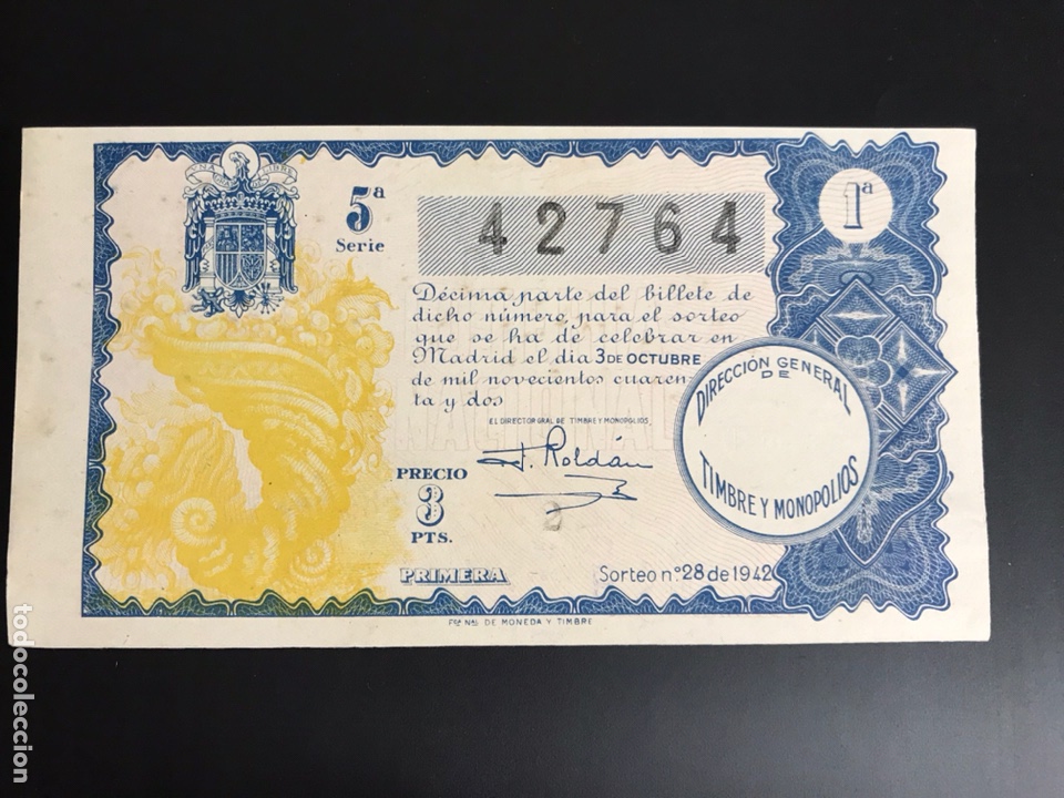 Nationale spanische Lotterie: Loteria A&ntilde;o 1942 sorteo 28